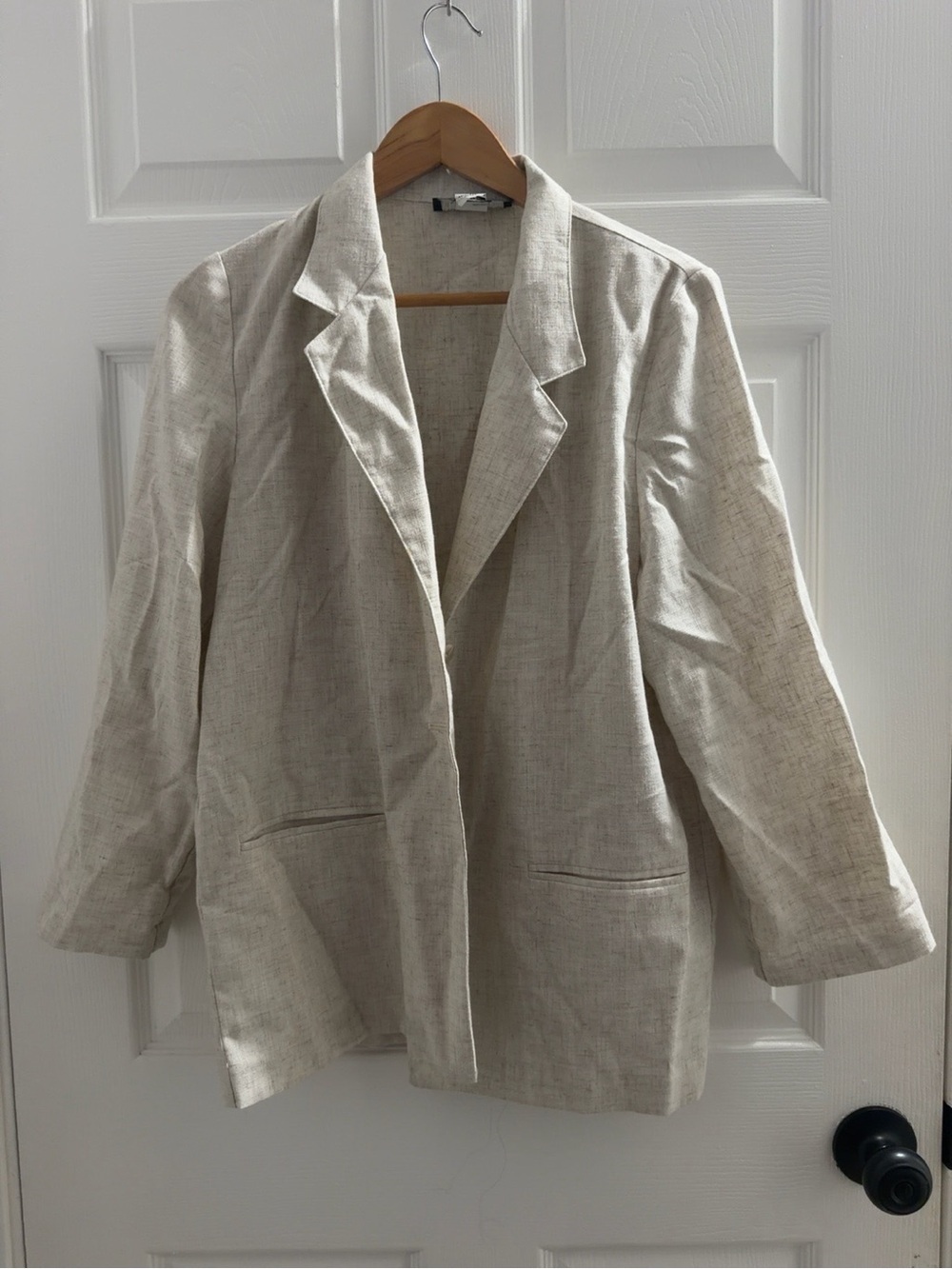 Sag Harbor Neutral Beige Open-Front Blazer